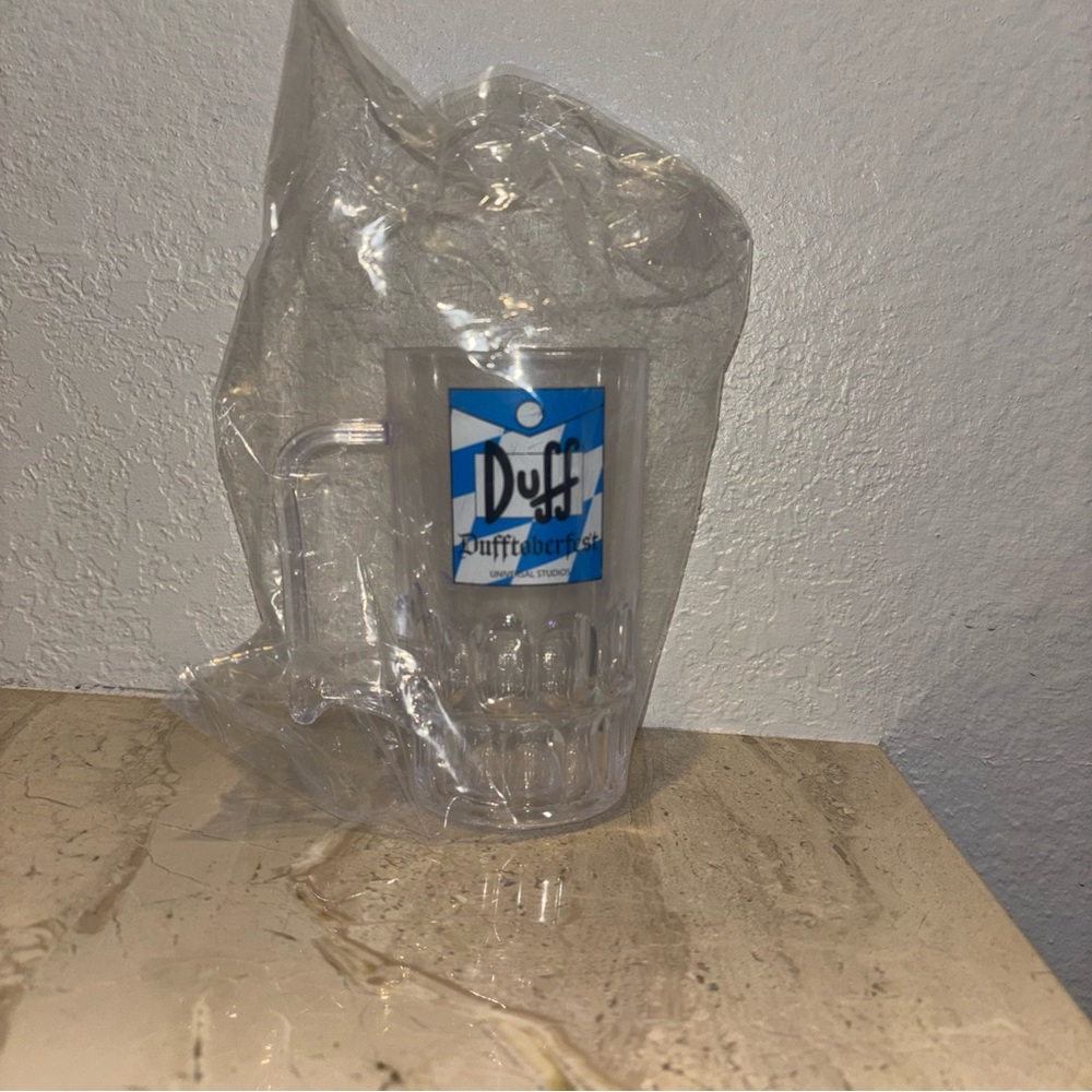 The Simpsons Dufftoberfest Plastic Mug Stein Universal Studios Seasonal Souvenir